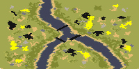 Jungle Inland Warfare - Red Alert 2 Map Preview Image